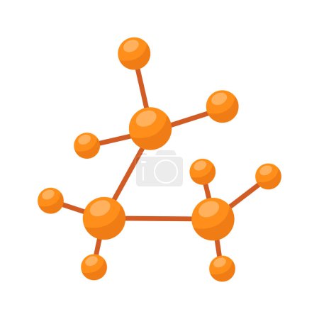 Ilustración de Diseño de icono de átomo de molécula de ciencia en blanco - Imagen libre de derechos