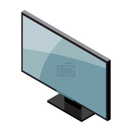 Smart-TV-Illustration auf weißem Hintergrund