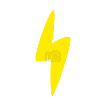Illustration for Thunder and bolt lighting flash correction on white background - Royalty Free Image