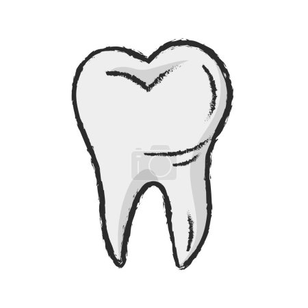 Floating Tooth Cartoon Icon Illustration Objekt Healthcare Icon Konzept Isoliert