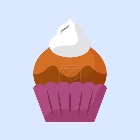 Illustration for Cupcake dessert on white background design - Royalty Free Image