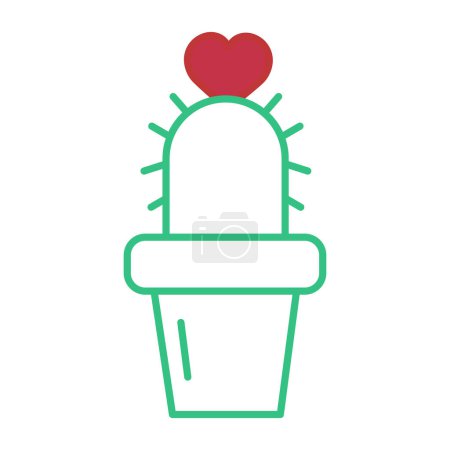 Cute cactus in pot. Hand drawn doodle illustration