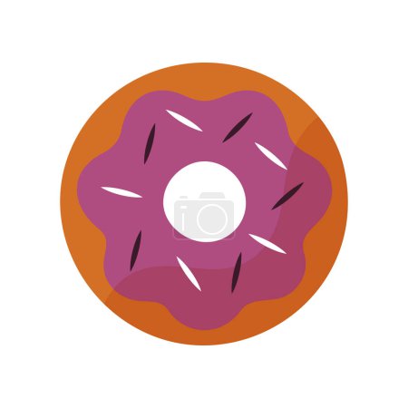 Cute, colorful and glossy donut with sweet glaze and multicolored powder. Sprinkled Donut Icon