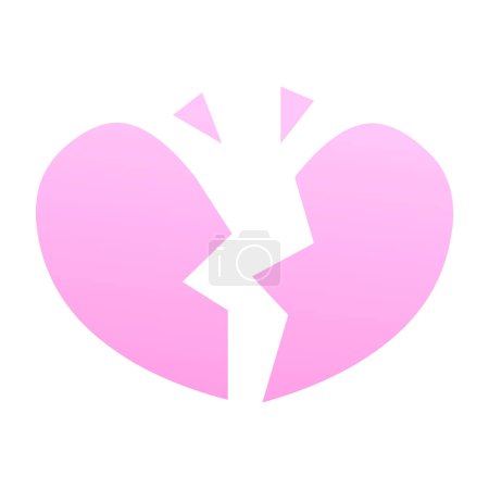 Illustration for Broken heart isolated on white background - Royalty Free Image