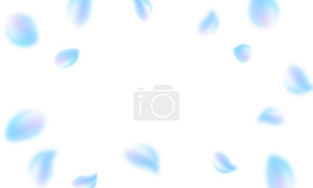Ilustración de Sakura pétalos voladores sobre fondo transparente - Imagen libre de derechos