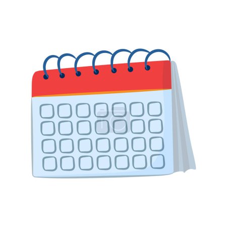 Calendar date icon illustration on white background