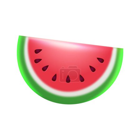 Realistic watermelon isolated on blue background