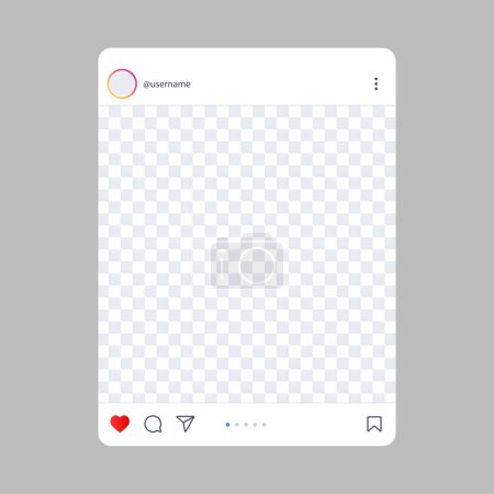 Ilustración de Instagram post con fondo transparente - Imagen libre de derechos