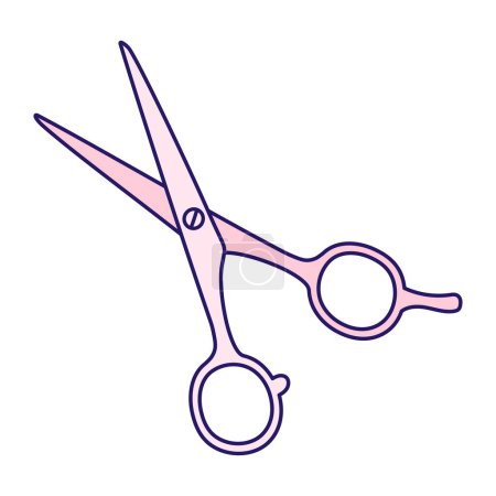Stylist scissors icon Flat illustration of stylist scissors
