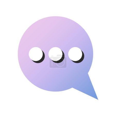 Illustration of bubble chat on white background