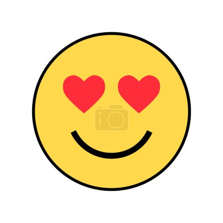 Handgezeichnete Emoji-Illustration auf weißem Hintergrund