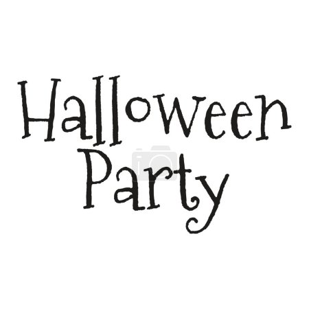 Fröhliches Halloween-Schriftzug-Design, handgeschriebene Halloween-Typografie auf Weiß