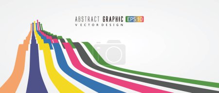 Illustration for Staircase graphic design symbolizing development and progress. - Royalty Free Image