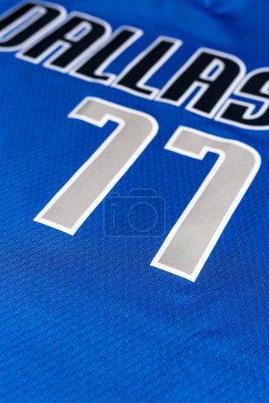 Dallas basketball jersey of Luka with the number 77