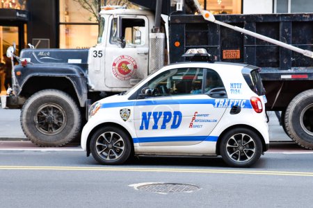 Photo for New York NYPD Police car with sirens at day on street - Royalty Free Image