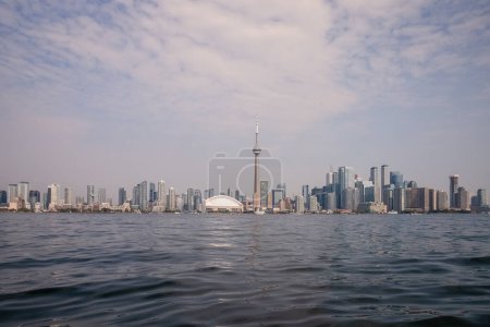 Panorama of the city from Lake Ontario. Toronto, Canada