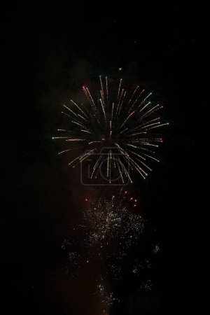 Beautiful fireworks in the night sky. Canada Day, Toronto.
