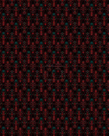 rote und schwarze abstrakte Ornamente. nahtlose geometrische Muster für Tapeten, Textilien und Tapeten