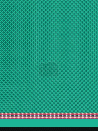 Indischer Dupatta Kantha Stickmuster-Teppich für den digitalen Textildruck. Fantasie Teppich Digital nahtlose geometrische Hintergrund Design Pastellfarbe. Retro Kurtis Vintage Teppich Print Design Illustration.