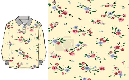 Illustration for Ti shirt Textile Digital Design Fabric Print Wallpaper Stock - Royalty Free Image