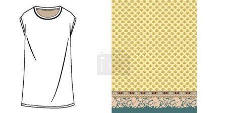 Textil Digital Design Stoff Drucken Tapete Stock Shirt Design
