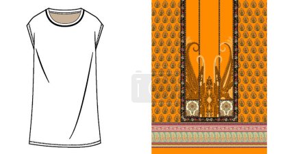 Téléchargez les illustrations : Textile Digital Design Tissu Imprimer Fond d'écran Stock shirt design - en licence libre de droit