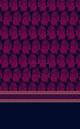Geometric floral pattern print shirt design for print