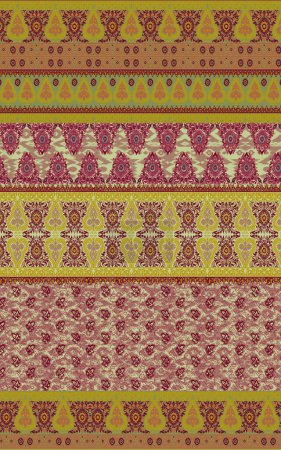 Illustration for Geometric floral pattern print shirt design for print - Royalty Free Image
