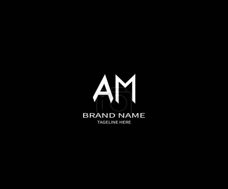 AM Buchstabe Logo Design. Einzigartig attraktives, kreatives, modernes Anfangsbuchstabensymbol