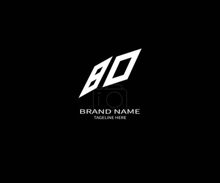 Diseño del logotipo de la letra BO. Único atractivo creativo moderno inicial BO inicial basado en el logotipo icono de la letra