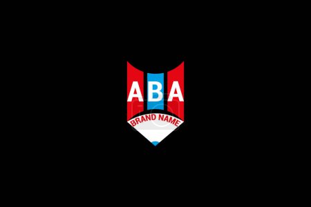 Illustration for ABA letter logo vector design, ABA simple and modern logo. ABA luxurious alphabet design - Royalty Free Image