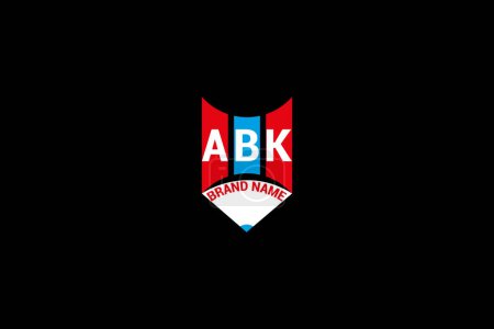 Plantilla de diseño de logotipo inicial ABK Letter Vector Illustration