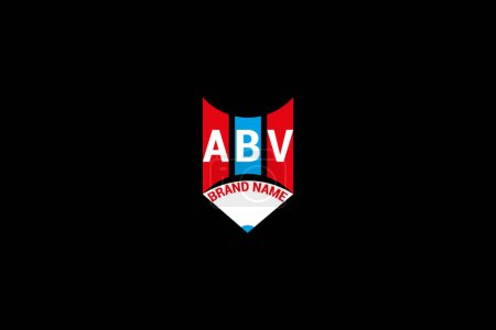 Ilustración de Diseño del vector del logotipo de la letra ABV, logotipo simple y moderno de ABV. ABV diseño de alfabeto de lujo - Imagen libre de derechos