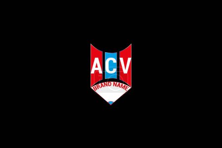 ACV Triangle letter logo design with triangle shape. Monogram letter ACV logo design vector template