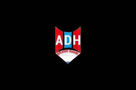 Logo ADH lettre design vectoriel, ADH logo simple et moderne. ADH design alphabet luxueux