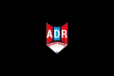 ADR Brief Logo Vektor-Design, ADR einfaches und modernes Logo. Luxuriöses Alphabet-Design der ADR