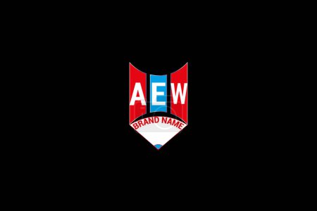 Illustration for AEW letter logo vector design, AEW simple and modern logo. AEW luxurious alphabet design - Royalty Free Image