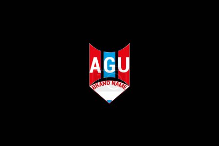 AGU letter logo vector design, AGU simple and modern logo. AGU luxurious alphabet design