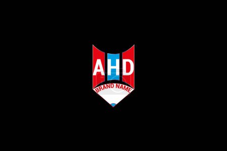 AHD Brief Logo Vektor-Design, AHD einfaches und modernes Logo. Luxuriöses Alphabet-Design in AHD
