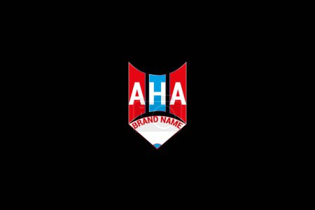 AHA Letter Logo Vektor Design, AHA einfaches und modernes Logo. Luxuriöses Alphabet-Design von AHA