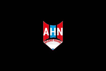 Illustration for AHN letter logo vector design, AHN simple and modern logo. AHN luxurious alphabet design - Royalty Free Image