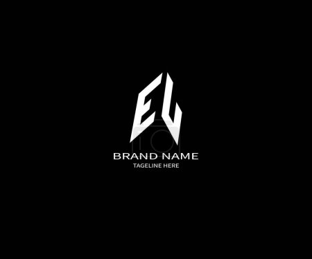 EL letter logo design. Abstract outstanding professional business awesome artistic branding company different colors illustration