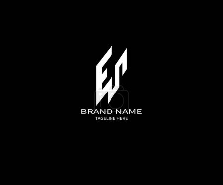 ES Letter Logo Design. Anfangsbuchstaben ES-Logo-Symbol. Abstrakter Buchstabe ES E S minimale Logo-Design-Vorlage. E S Letter Design Vector mit schwarzen Farben. ES-Logo,