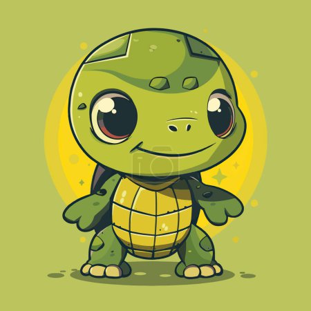 Cartoon Turtle Warrior Minimalist Vector Art für Logos, T-Shirt-Merchandise, Aufkleber, Etikettendesigns, Poster, Grußkarten und Werbung für Unternehmen oder Marken.