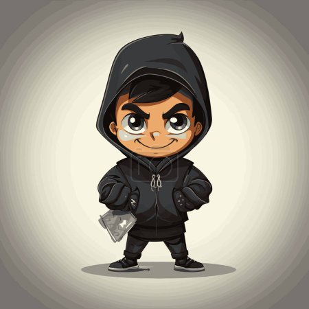Sly Rogue Minimalist Thief Character for your work's logos, T-shirt merchandise, stickers, label designs, posters, greeting cards, and advertising for business entities or brands