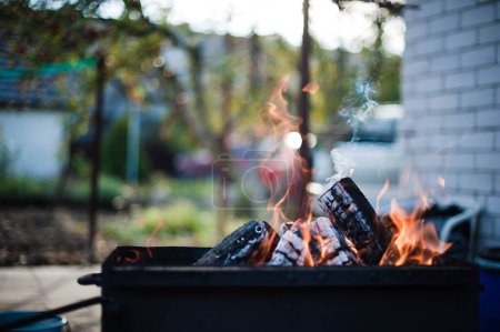 Photo for Fireside Flavors: Outdoor Grill Igniting Culinary Passion - Royalty Free Image
