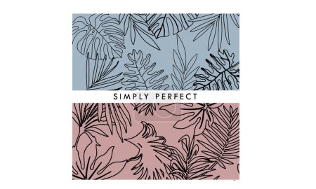 Ilustración de Diseño de patrón de flores tropicales. Diseño de camiseta de hoja tropical. - Imagen libre de derechos