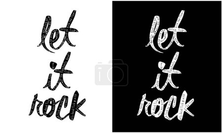 Lassen Sie es Vector Design rocken. Roll Grafikdesign für T-Shirt, Poster, Hintergrund und Aufkleber. Rock World Tour Vektor-Kunstwerk.