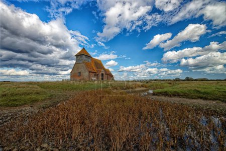 Église St Thomas Becket au village Fairfield dans le Kent sur Romney Marsh Angleterre Royaume-Uni