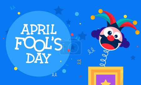Illustration for Happy April Fools Day Vector Concept with Clown, Funny Hat, and Surprise Icons - Royalty Free Image